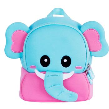 NH058  New arrival elephant cute neoprene animal 3D kindergarten backpack