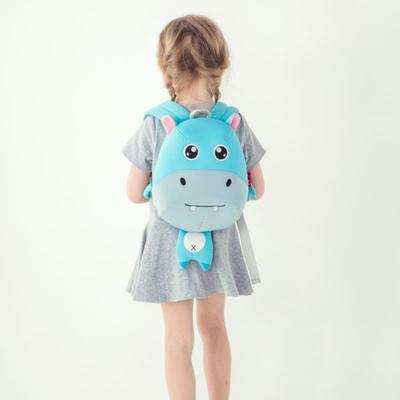 NH069 New design Hippo cartoon neoprene kids animal backpack for young children