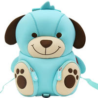 NH079 Hot sale soft cute blue dog kids zoo animal backpack for boys girls