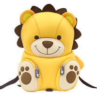 NH080 neoprene lovely lion cartoon book bag custom children rucksacks