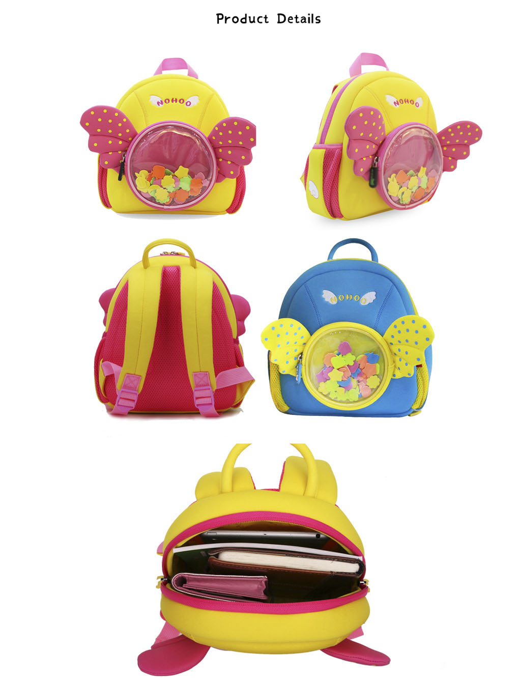 Nohoo Children Products-Nh030 Angel Style Premium Durable Waterproof Neoprene Backpacks