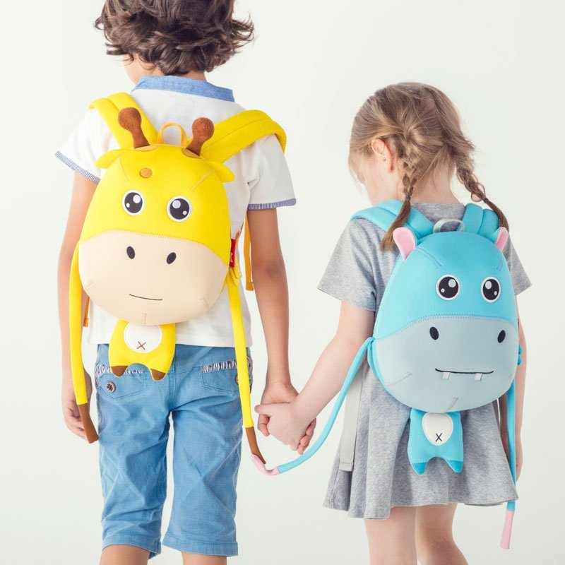 Nohoo Children Products-Design Hippo Cartoon Neoprene Kids Animal Backpack For Young Children-5