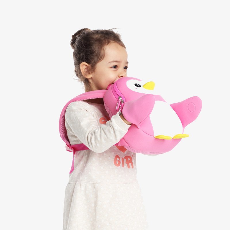 Nohoo Children Products-Nh065 Penguin Little Kids School Bag Lightweight Plush Toddler Backpack-3